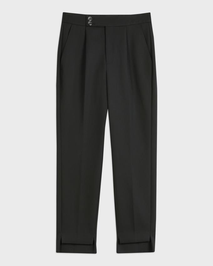 Pantalon Ted Baker Tapered leg tailored Noir Femme | LVX-58594671